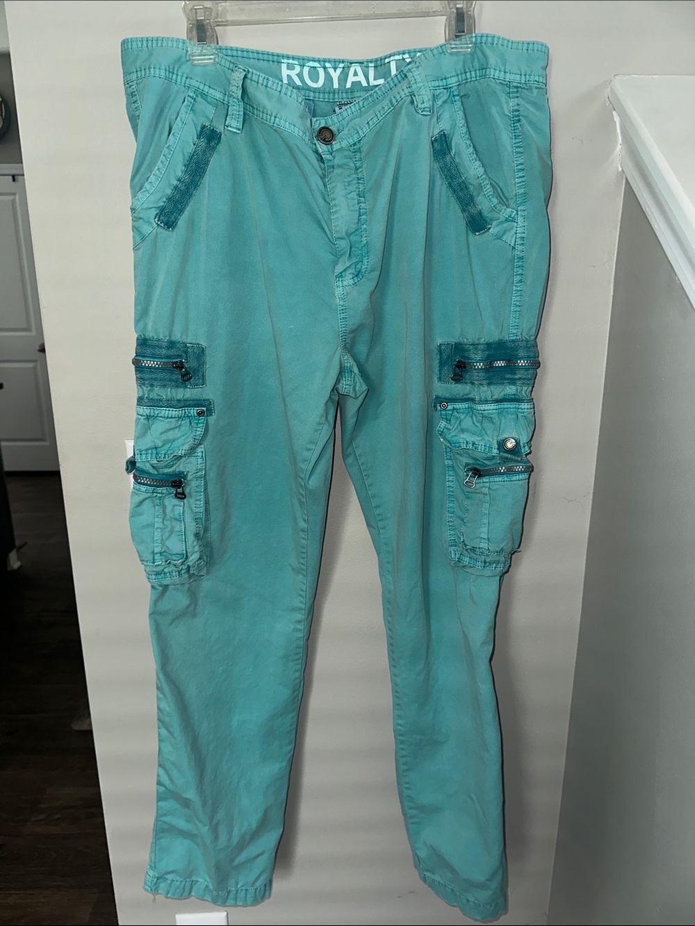 M. Society Royalty Aqua Pants, Size 38/ 32